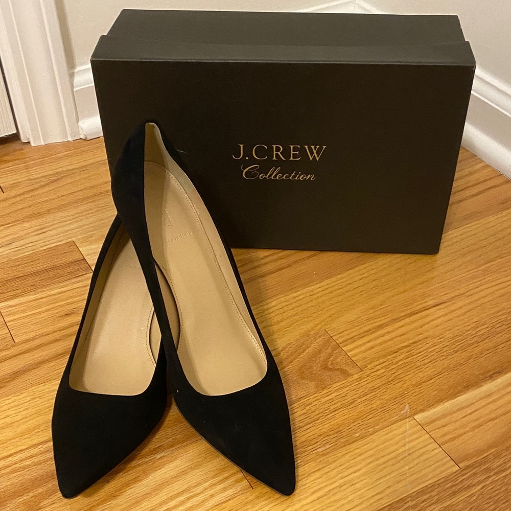 J.CREW dulcimer suede kitten heels